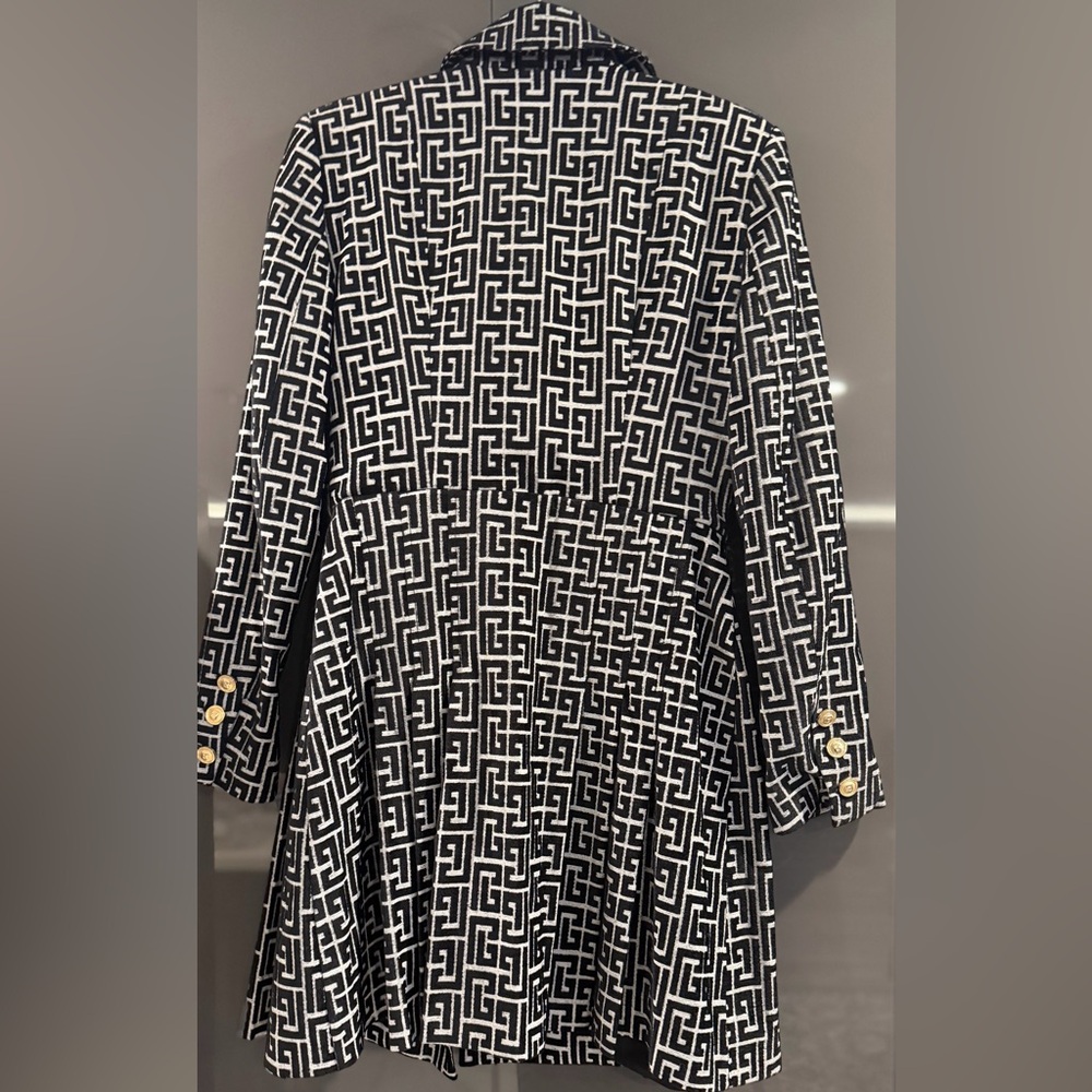 Balmain Black and White Patterned Jacket - image 2